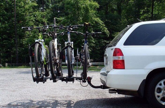 4-Bike Hitch Mount Bicycle Rack Trailer Car Vehicle Auto SUV Foldable Transport 